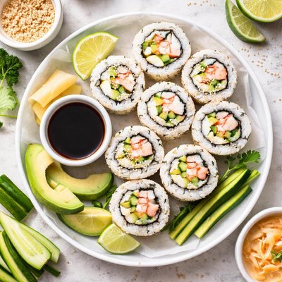 Image of Crab and Avocado Sushi Roll