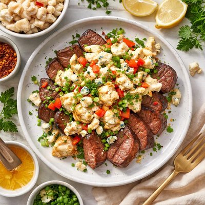 Image of Crab and Blue Cheese Steak Topper