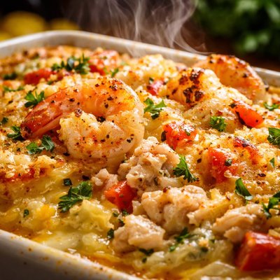Image of Crab and Shrimp Casserole
