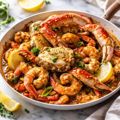 Image of Crab and Shrimp Saute Louisiana Style