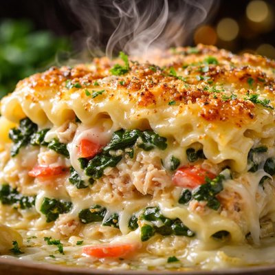 Image of Crab and Spinach Lasagna