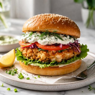 Image of Crab Burger with Herb Mayo