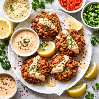 Image of Crab Cakes with Creamy Chili Sauce