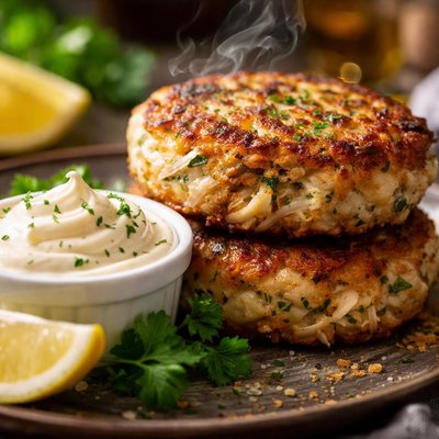 Image of Crab Cakes with Garlic Mayonnaise