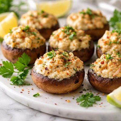 Image of Crab Filled Mushrooms