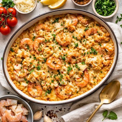 Image of Crab Meat Shrimp Au Gratin
