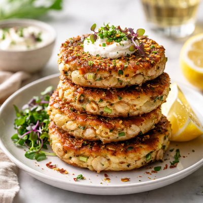 Image of Crab Prosciutto Green Onion Potato Cakes 5fix