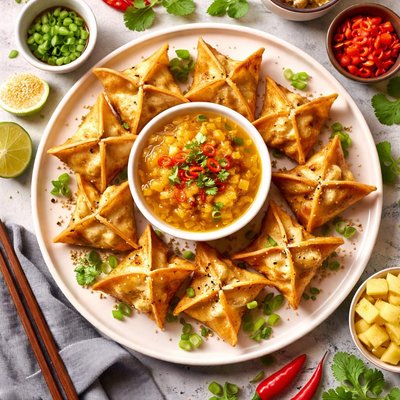 Image of Crab Rangoon with Pineapple Chile Dipping Sauce