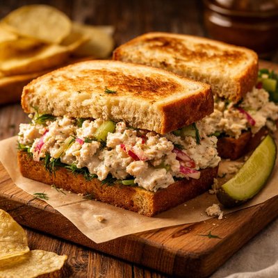 Image of Crab Salad Sandwich Brown Bag Recipe