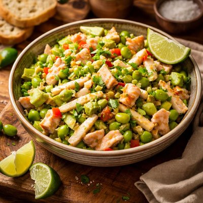 Image of Crab Salad with Jicama Avocado and Edamame