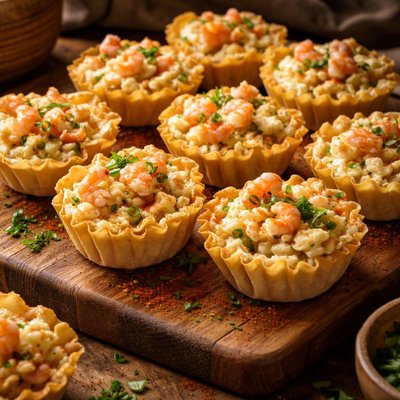 Image of Crab Shrimp Phyllo Tartlets