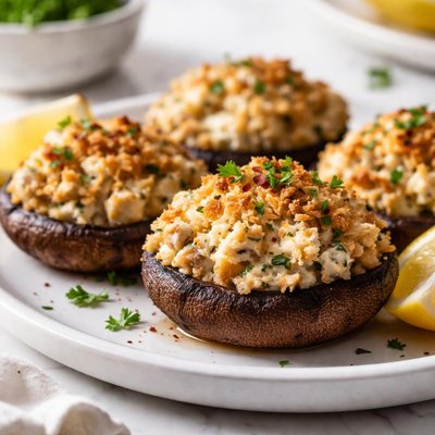 Image of Crab Stuffed Portabellas