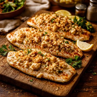 Image of Crab Topped Tilapia