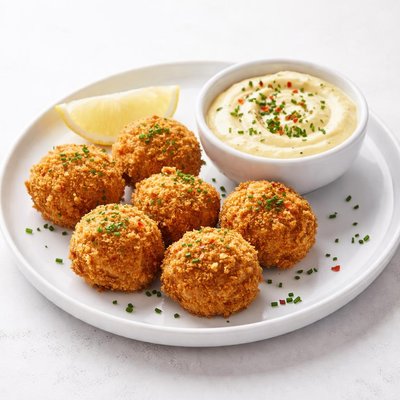 Image of Crabby Croquettes with Curried Ricotta Dipping Sauce