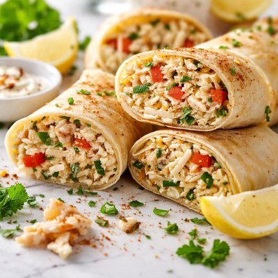 Image of Crabby Tortilla Wrap with 3 Cheese Filling