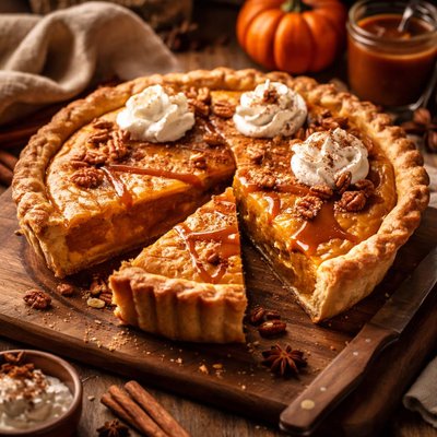 Image of Cracked Caramel Pumpkin Pie