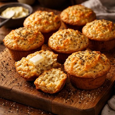 Image of Cracked Pepper Cheddar Muffins