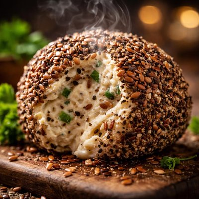 Image of Cracked Pepper Flax Seed Cheese Ball