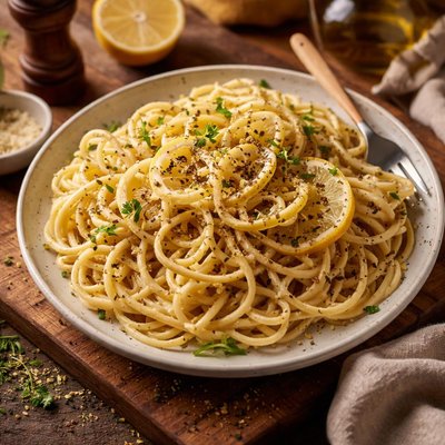 Image of Cracked Pepper Lemon Pasta