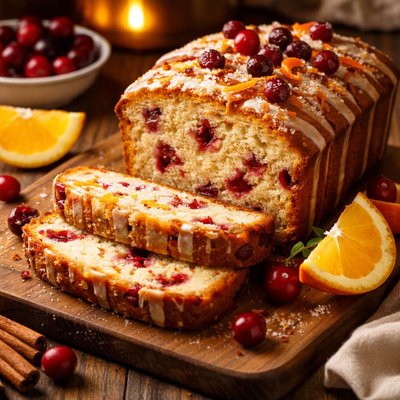 Image of Cranberries and Orange Loaf