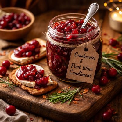 Image of Cranberries and Port Wine Condiment