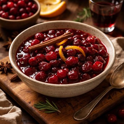 Image of Cranberries in Port Wine Sauce
