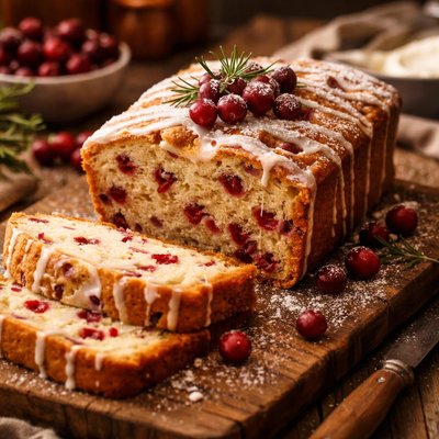 Image of Cranberries Sour Cream Cake