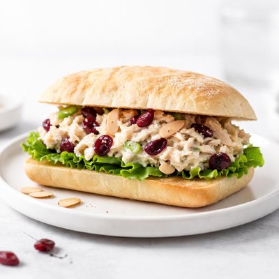 Image of Cranberry Almond Chicken Salad Sandwich