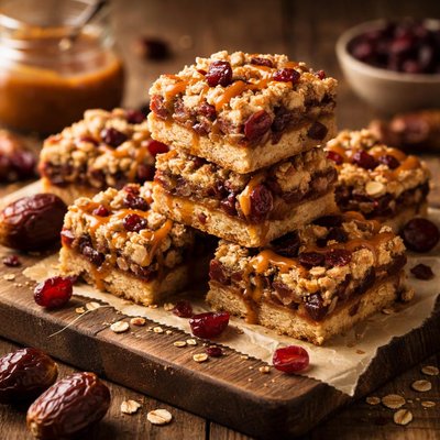 Image of Cranberry and Caramel Date Bars