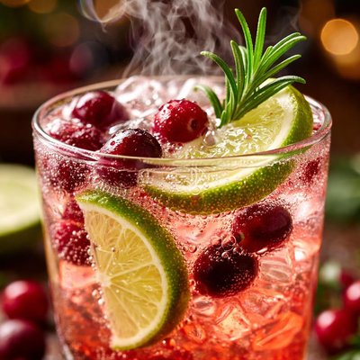 Image of Cranberry and Lime Sparkler