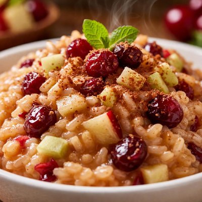 Image of Cranberry Apple Dessert Risotto Diabetic Friendly