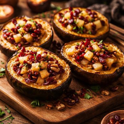 Image of Cranberry Apple Stuffed Squash