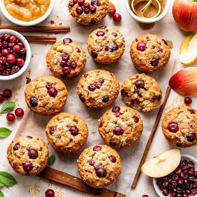 Image of Cranberry Applesauce Muffins