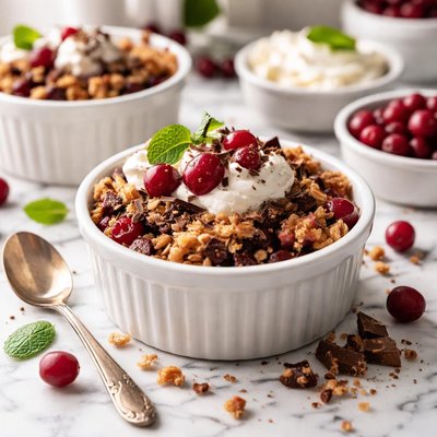 Image of Cranberry Chocolate Crumble Dessert