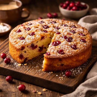 Image of Cranberry Cornmeal Cake