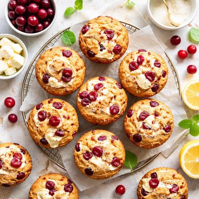 Image of Cranberry Cream Cheese Muffins