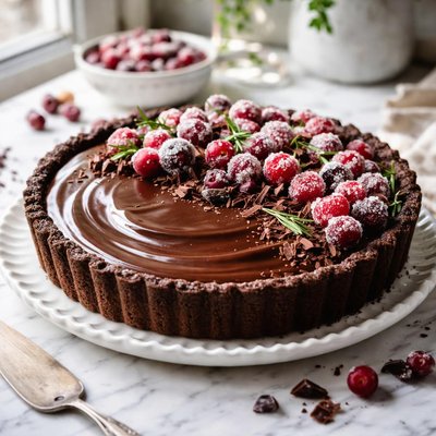Image of Cranberry Dark Chocolate Pie
