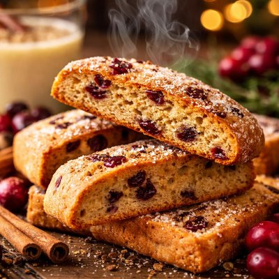 Image of Cranberry Eggnog Biscotti