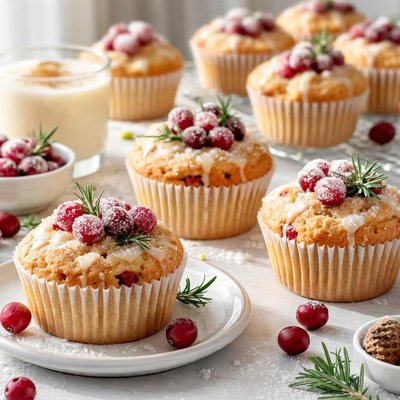 Image of Cranberry Eggnog Muffins