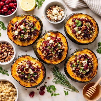 Image of Cranberry Filled Squash Microwave Only