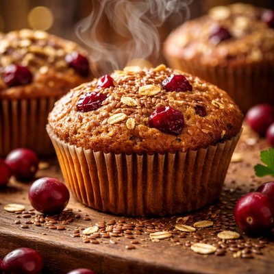 Image of Cranberry Flax Muffins