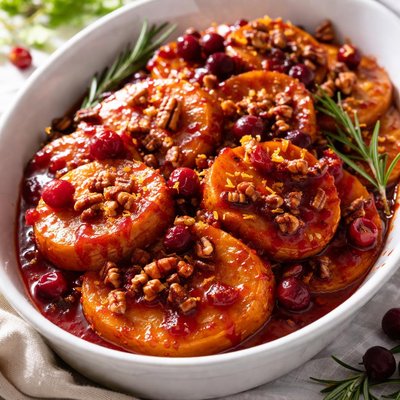 Image of Cranberry Glazed Sweet Potatoes
