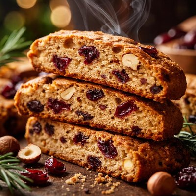 Image of Cranberry Hazelnut Biscotti