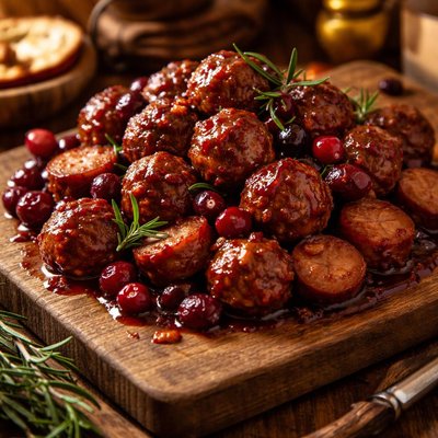 Image of Cranberry Meatballs and Sausage