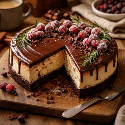 Image of Cranberry Mocha Cheesecake