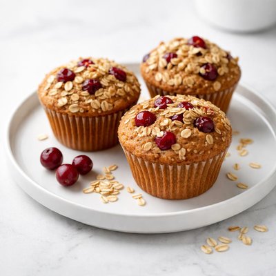 Image of Cranberry Oat Bran Muffins
