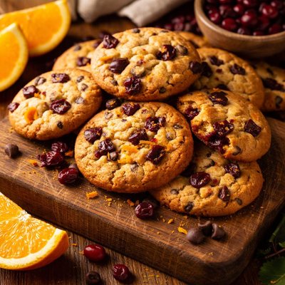 Image of Cranberry Orange and Dark Chocolate Chip Cookies