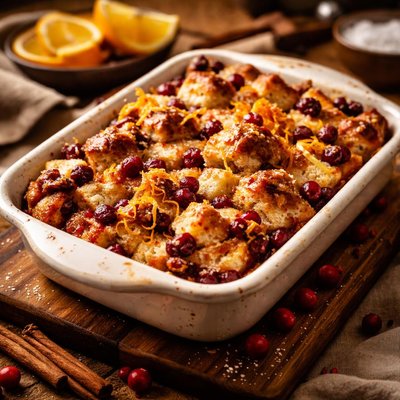 Image of Cranberry Orange Bread Pudding
