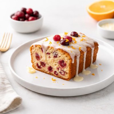 Image of Cranberry Orange Bread with Grand Marnier Glaze