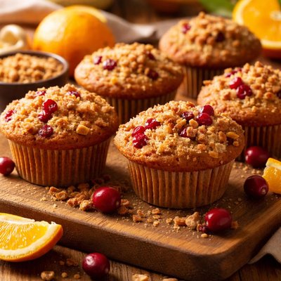 Image of Cranberry Orange Crunch Muffins